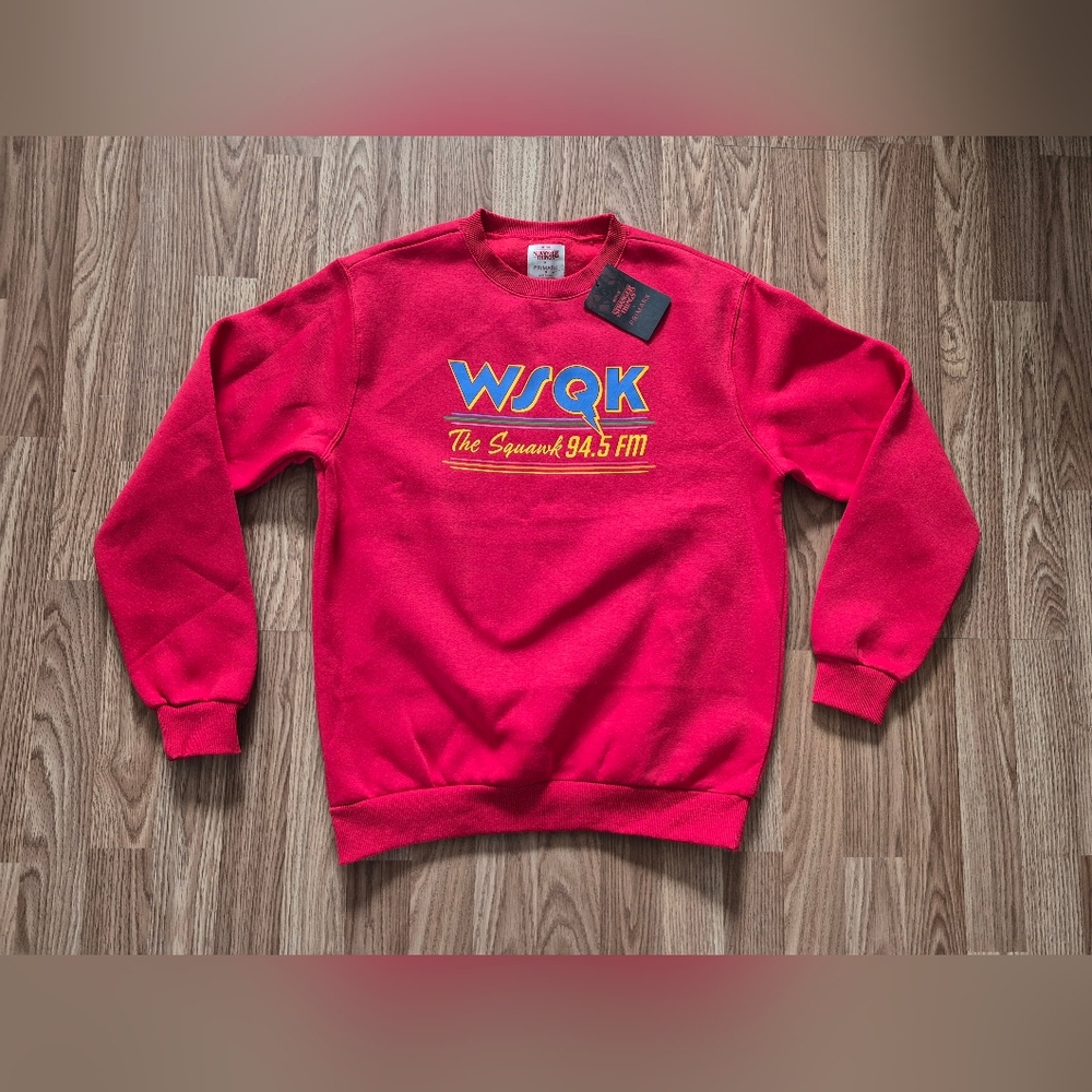 Stranger Things x Primark WSQK The Squawk Red Crewneck Sweatshirt  Brand new